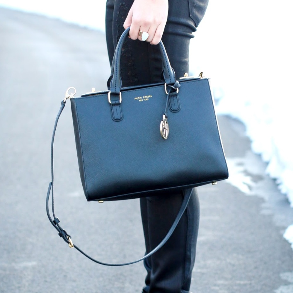 Henri Bendel West 57th Small Turnlock Satchel